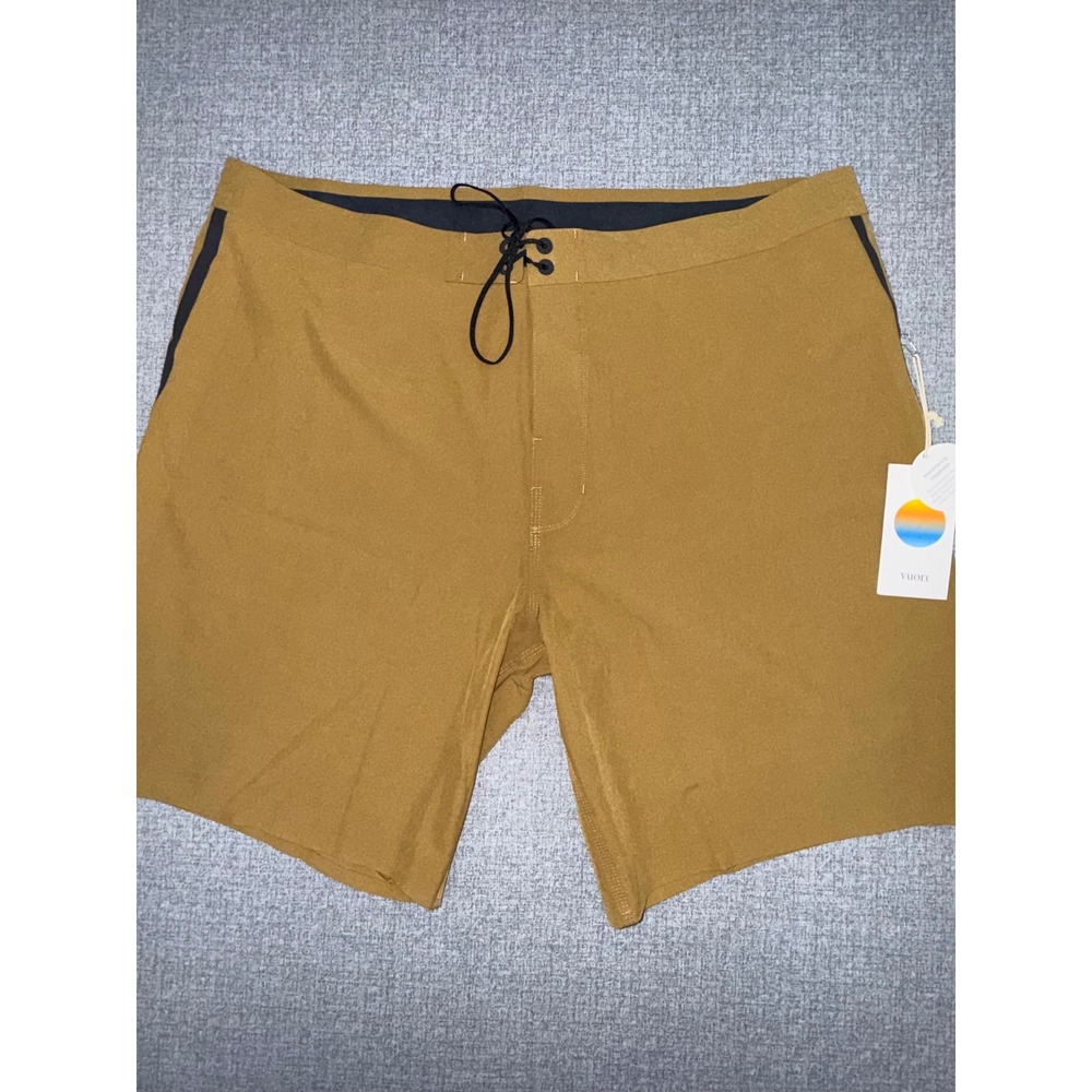 NWT Vuori 38 Knox Boardshort Bronze Brown Performance Swim Trunks V3017